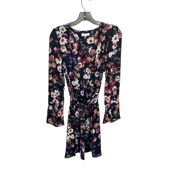 Parker Women’s Amanda Silk Floral Ruffle Mini Dress Cosmic Daisy Size XS - Picture 3 of 7